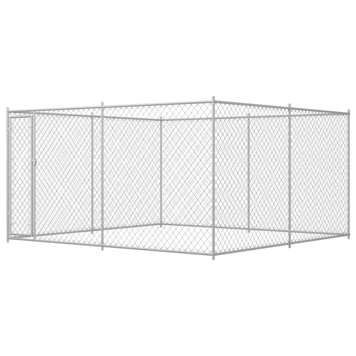 Outdoor Dog Kennel with Canopy Top 150.4"x75.6"x88.6"
