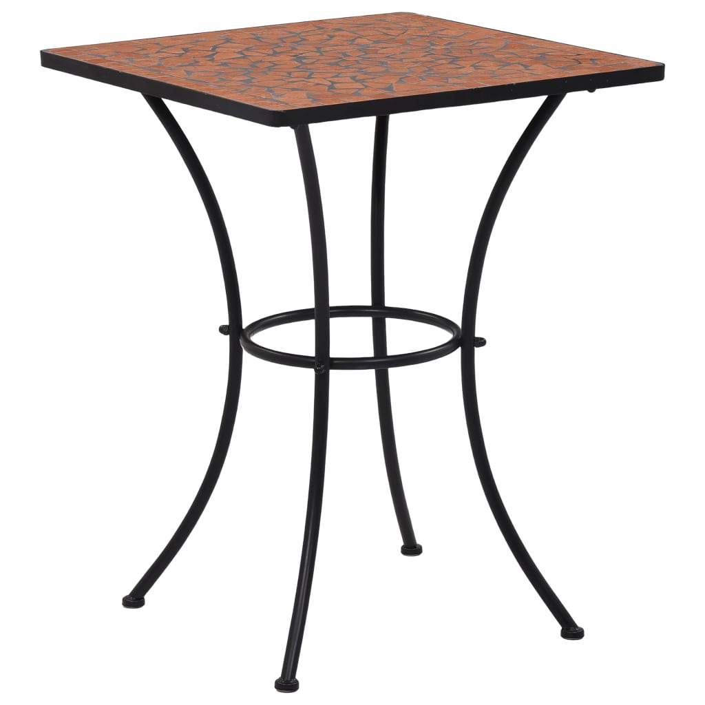 Mosaic Bistro Table Terracotta 23.6" Ceramic