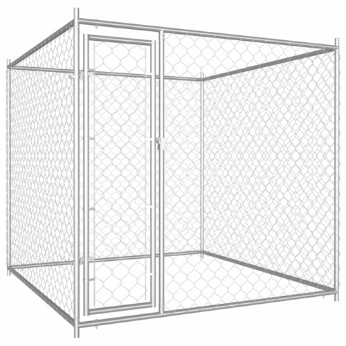 Outdoor Dog Kennel with Canopy Top 150.4"x75.6"x88.6"