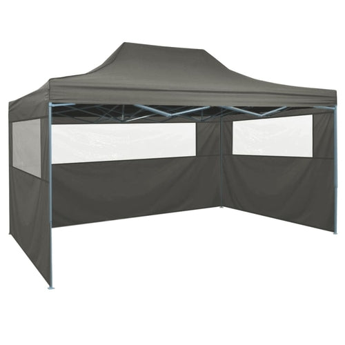 Professional Folding Party Tent with 3 Sidewalls 118.1"x157.5"