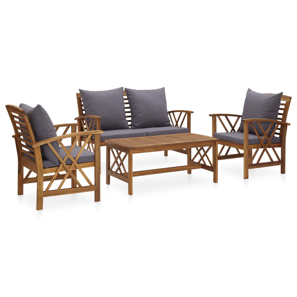 Vintage Lounge Set | Wooden Garden Lounge Set | Gardenwayz